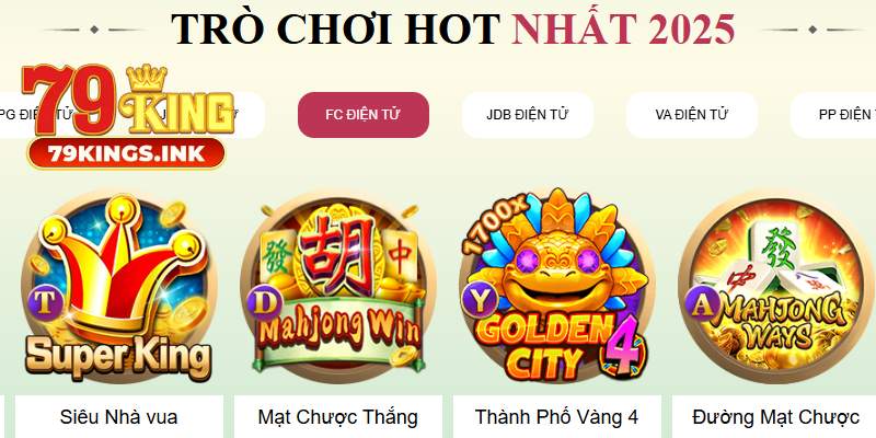 Tổng hợp kho game đồ sộ mà 79KING cung cấp